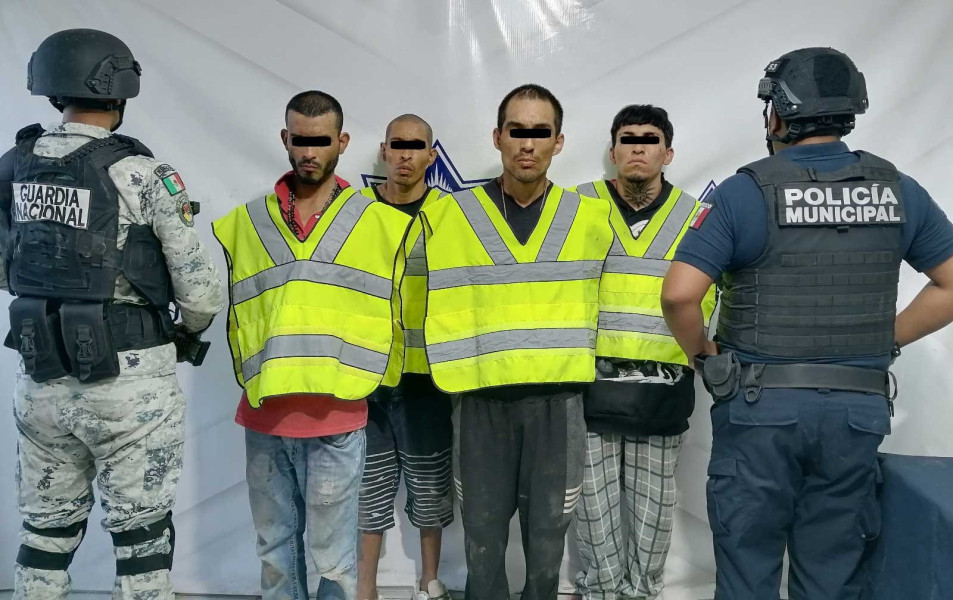 Detienen a cuatro por armas, droga y vehículos robados