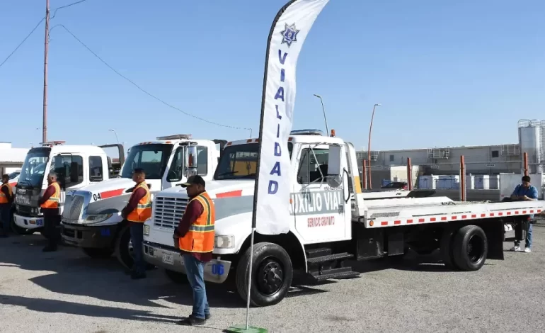 Auxilio Vial refuerza servicio en Ciudad Juárez con seis nuevas grúas