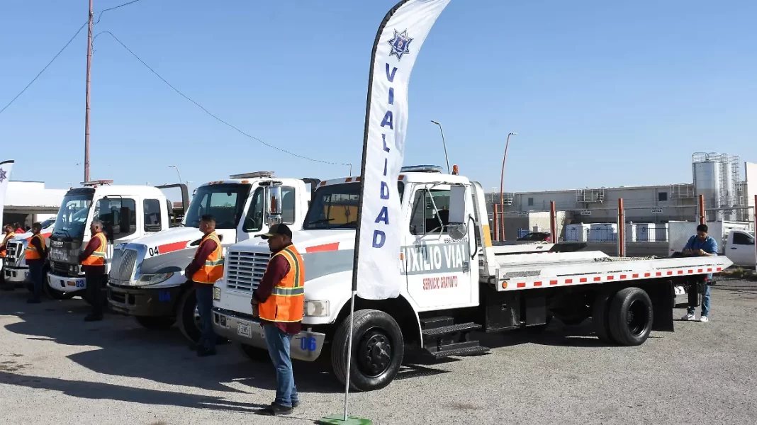 Auxilio Vial refuerza servicio en Ciudad Juárez con seis nuevas grúas