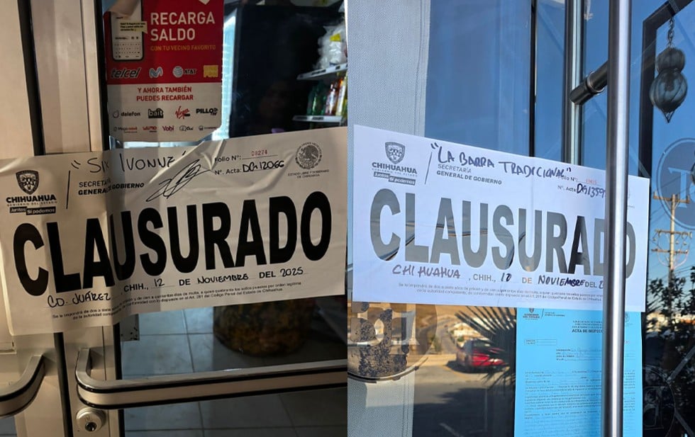 Clausura Gobernación cuatro negocios en Juárez