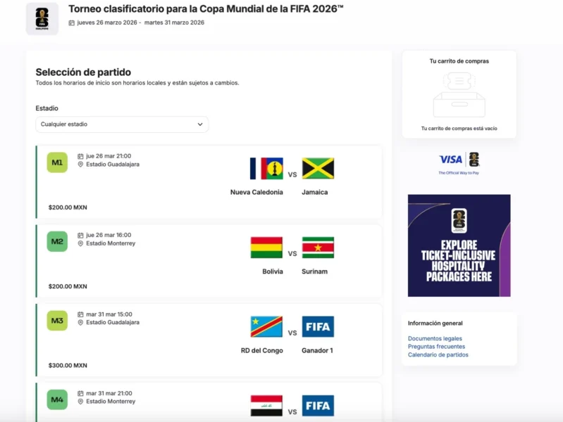 Salen a la venta los boletos para el repechaje mundialista