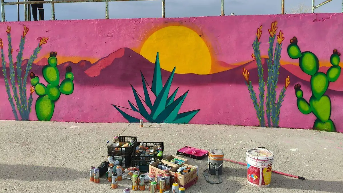 Intervienen Parque Mujer Tepehuana en Riveras del Bravo Etapa IX con murales
