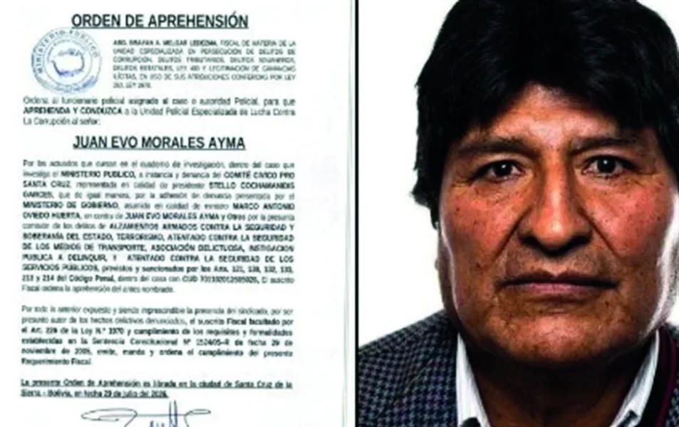 Ordena Fiscalía de Bolivia captura de Evo Morales