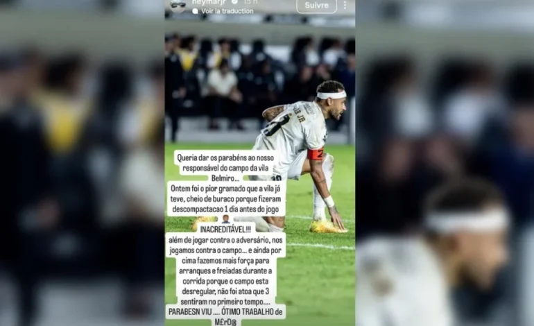 Explota Neymar contra jardineros del estadio del Santos